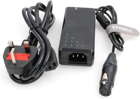 SZRMCC XLR 4 Pin Female 12V 4A AC DC Power Supply Adapter for Sony PMW F55 Camera, Sound Devices PIX 260 270i