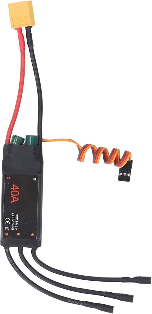 Adfaga 40A XT60 Brushless ESC Speed Controller High Performance BLHeli Firmware Optimized with Plug for RC Drone