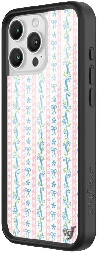 Wildflower 16 6.5ft Cases - Compatible with iPhone Pro Max | Protective Black Bumper, Drop Test Certified, Women Owned
