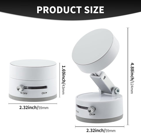 Xiaokeis Foldable Portable Vacuum Magnetic Suction Car Phone Holder, Hands-Free Adjustable Suction Cup Magnetic Phone