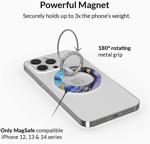 Velvet Caviar Compatible with MagSafe Phone Grip, Magnetic Ring Holder with Adjustable Stand for iPhone 12, 13, 14, 15