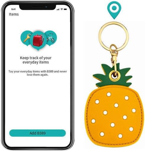 2 Pack 3in1 Cartoon Protective Case for Airtag - Samsung Galaxy SmartTag Cases, Tile Keychain (1 Avocado & 1 Pineapple)