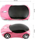 2.4G Wireless Optical Mouse, 3D Car Shape with USB Receiver for PC Laptop (F-car, pink)