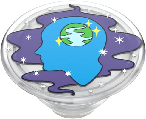 PopSockets Adhesive Phone Grip, Holder, Phone Stand, Plant-based - Translucent Open Minded
