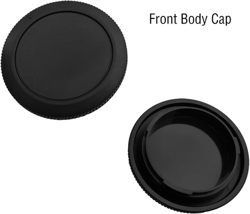 Camera Body Cap & Lens Rear Cap Cover for Canon EOS R50 R100 R10 R8 R7 R6 R5 R5C R3 R RP