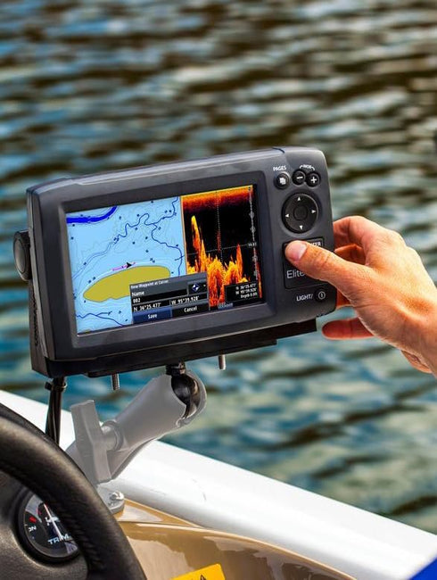 Aluminum Fish Finder Mount, 1.5 Inches/C Size/38mm Ball, Universal Mounting Plate for Garmin, Lowrance, and More