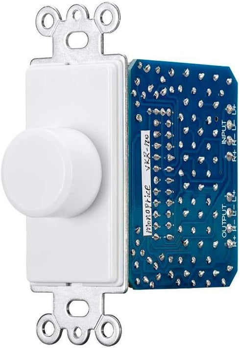 Monoprice 120-Watt Rotary Resistance Speaker Volume Control - 12-Position Switch, Multi-Color