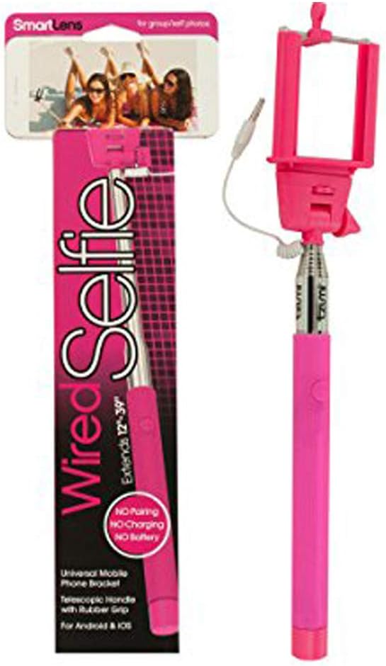 Tzumi Selfie Stick, Extendable Wired Monopod with Remote Shutter for iPhone, Samsung, HTC, Sony