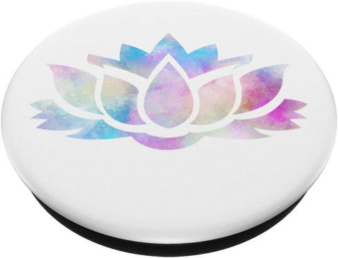 Lotus Flower Yoga Spiritual Dreamy Colorful Design PopSockets Swappable PopGrip