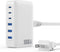USB C Charger 108W, Upgraded GaN III 6-Port Fast USB Charging Station Hub, 3xQC+3xPD3.0 Phone Charger Adapter for
