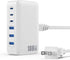 USB C Charger 108W, Upgraded GaN III 6-Port Fast USB Charging Station Hub, 3xQC+3xPD3.0 Phone Charger Adapter for