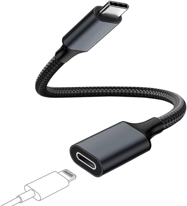 USB C to Lightning Audio Adapter Cable, USB Type C Male to Lightning HiFi Audio Female Converter for iPhone, Galaxy