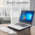 Laptop Cooling Pad with 2 Large Fans, Adjustable Stand, 2-in-1 USB Port, Blue LED Light, Compatible with 14-15 Inch