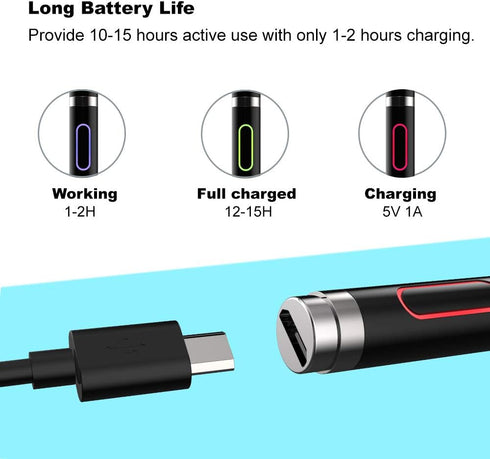 Active Stylus Pen for Touch Screens, Smart Digital Pencil Compatible with iPhone, iPad Pro, Air, Mini, and Tablets