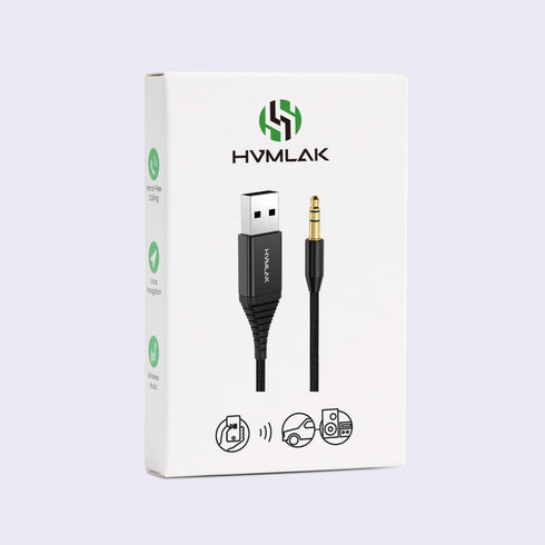 Bluetooth Aux Adapter for Car, USB Aux Bluetooth 5.2 Receiver with 3.5mm Jack Kit, Music Streaming, Handsfree Calling