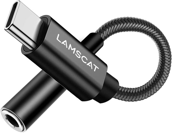 USB C to 3.5mm Headphone Adapter, Type C to Aux Dongle for Android, Compatible with Pixel 6 5 4, Samsung Galaxy S22 and