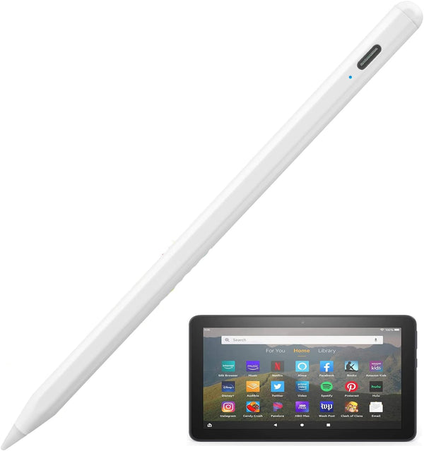 Active Stylus Pen for Amazon Kindle Fire HD 8 Plus, Precise Drawing Pencil, White