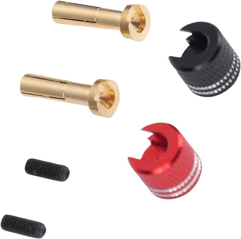 Set, 4mm 1/10 RC Heatsink Plug Alloy Banana Plugs with Stable Current Transfer and Aesthetic Design for RC Crawler Cars
