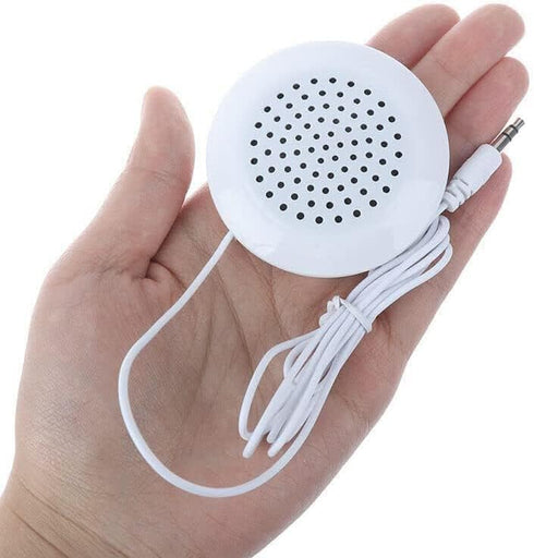 Portable 3.5mm Mini Pillow Speaker, Outdoor Stereo Speaker for iOS, Android, MP3, MP4, White