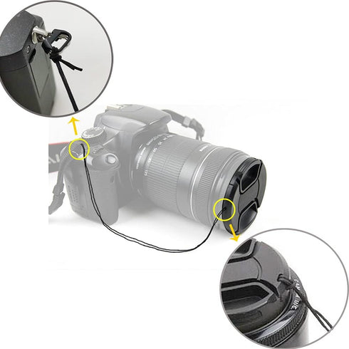 Nikkor Z DX 16-50mm f/3.5-6.3 VR Lens Cap, Z50 Z30 46mm Snap-on Lens Cap, Fire Rock Center Pinch, 2 Packs