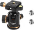 Pergear TH3 Pro DSLR Camera Tripod Ball Head, 8KG Capacity, 360° Swivel, Metal Build, Fine Tuning Damping