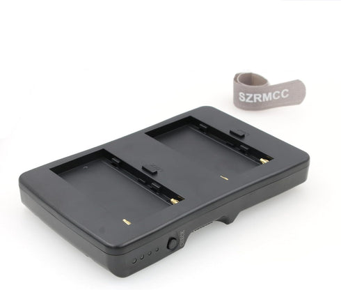 SZRMCC Dual NP-F970 NP-F Series Battery to V-Mount Lock Power Supply Converter Plate for ARRI Sony Camera Kit