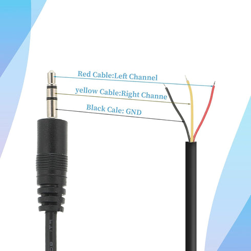 Jxiwfvl 4 3.5mm 3 1/8" PCS Male Plug Jack Connector Replacement Repair, Pole Jack Stereo Audio Cable for Scanner