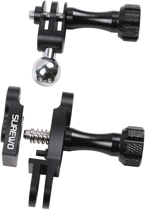 SUREWO Dual Rotating Extension Arm Mount for GoPro Hero 13 12 11 10 9 8 7 6 5 Black, DJI Osmo Action 2, AKASO, Campark