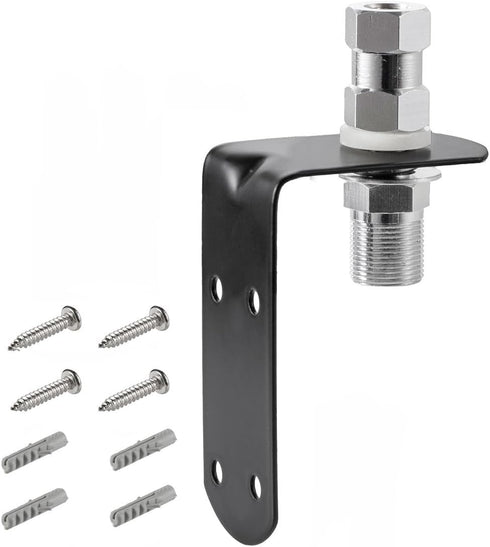 L-Shape Universal CB Antenna Hood/Trunk Channel Wall Mount with SO-239 Stud Compatible