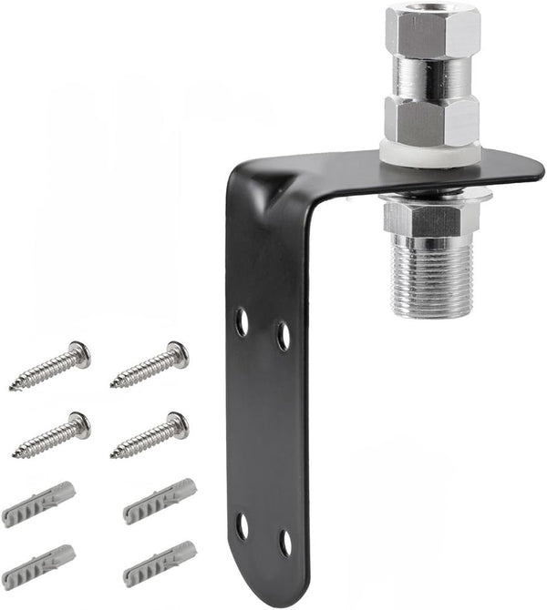 L-Shape Universal CB Antenna Hood/Trunk Channel Wall Mount with SO-239 Stud Compatible