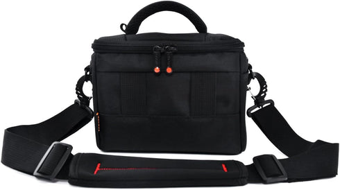 FOSOTO Compact Camera Shoulder Bag Case with Waterproof Rain Cover Compatible for Canon EOS M50 PowerShot SX420 SX430 SX70 SX50 SX30IS Sony a6400 RX10 DSC-H300 Nikon Coolpix P900