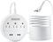 NTONPOWER Long Extension Cord 15FT, 3 Outlets 2 USB Ports, 2 Prong Power Strip with Wall Mount Adapter