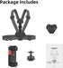 Mobile Phone Chest Strap Harness Mount, Adjustable Holder for VLOG/POV, Balance Stability and Comfort