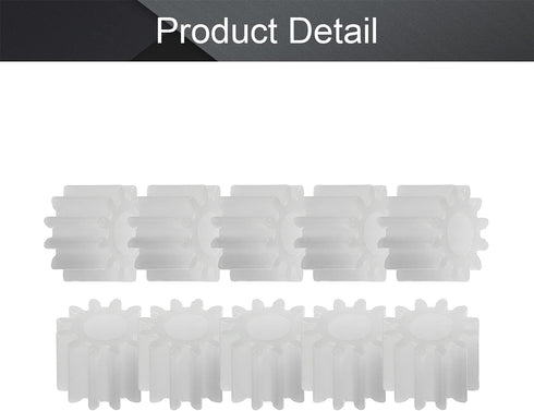 10pcs 12 123A Othmro Plastic Gears Teeth Model Reduction Gear Plastic Worm Gears for RC Car Robot Motor