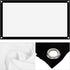 VBESTLIFE 72 inch 16:9 Thicken Portable Non Crease Foldable Projection Screen Soft White Polyester Projector Curtain