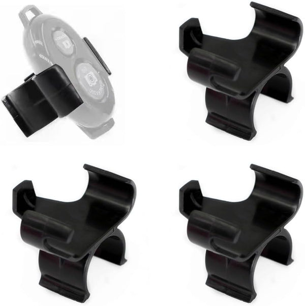 ThtRht 4 Pack Remote Shutter Holder Selfie Stick Clips Mount Clamp Organizer for