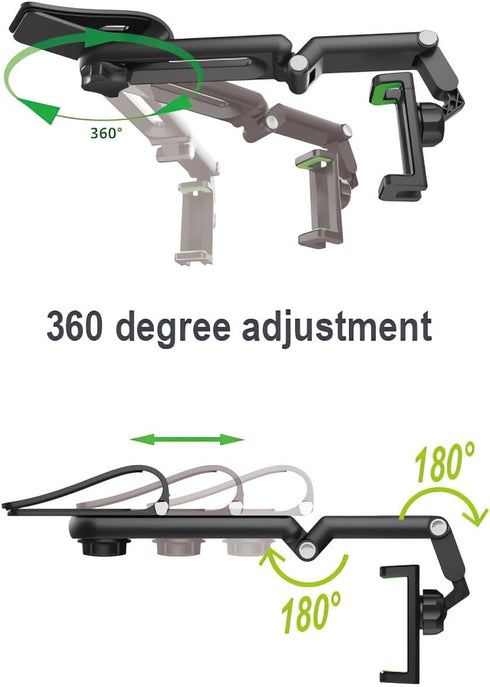 2024 New Rotatable and Retractable Car Phone Holder - 1080° Multifunction Sun Visor Universal 360 Rotating Mobile Mount