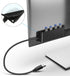 4-Port USB 3.0 Portable Desk Hub, Fixable USB Data Hub with 3.3ft Cable for MacBook, iMac, Notebook PC
