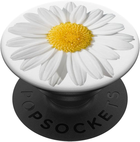 Cute White Daisy Flower Yellow So Pretty On White Background PopSockets PopGrip: Swappable Grip for Phones & Tablets