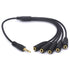 3.5mm Headset Splitter, 5 Way 1/8" 1 Male to 5 Female TRS Stereo Jack Audio Extension Cable Cord