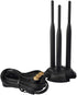 Eightwood 2.4GHz 5GHz Dual Band WiFi Antenna, 3 RP-SMA Connector WiFi 6 Antenna