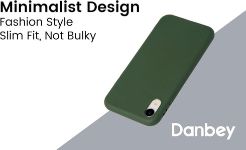 iPhone XR Case, Matte Shockproof Drop Protection, Slim Minimalist Cover, Forest Green, 6.1 Inches - Dark Green