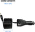 DC 12V Car Charger for Portable DVD Player, Replacement Car Cigarette Lighter Adapter Power Cord, 6ft Extra Long