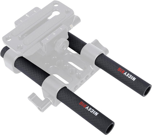 NICEYRIG 6 Inch 15mm Rod Carbon Fiber Standard for 15mm Lens Support, Matte Box, Cage Rig - 562