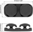 MECCANIXITY Cable Clips Organizer for Desk - 4 Slot Silicone Adhesive Wire Holders for USB Cable, Black