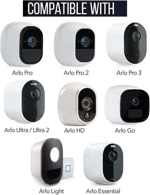 Security Camera Metal Wall/Ceiling Mount, Compatible with Arlo, Arlo Pro 2 3, Indoor/Outdoor Mount (2 Pack)