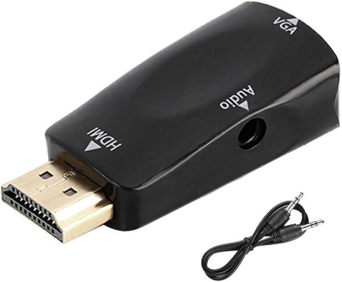 Sonew HD 1080P Female to VGA Female Converter Adapter with 3.5mm Audio Output Cable for PC/Laptop/DVD