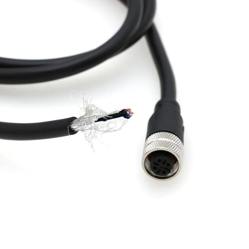 M12 Actuator Sensor Signal Cable A Coded 4 Pin Female Profibus Industrial Controls Automation Network Device Shield Cable to Flying Leads 1M/3.3FT