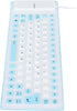Soft Silicone Keyboard, Lightweight Portable USB Wired 85 Keys Comfortable Keyboard for PC Notebook (Blue)