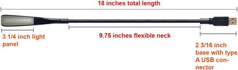 14 Dimmable Setting (14 USB Reading Lamp with LEDs Touch Switch and Flexible Gooseneck for Notebook Laptop, Desktop, PC